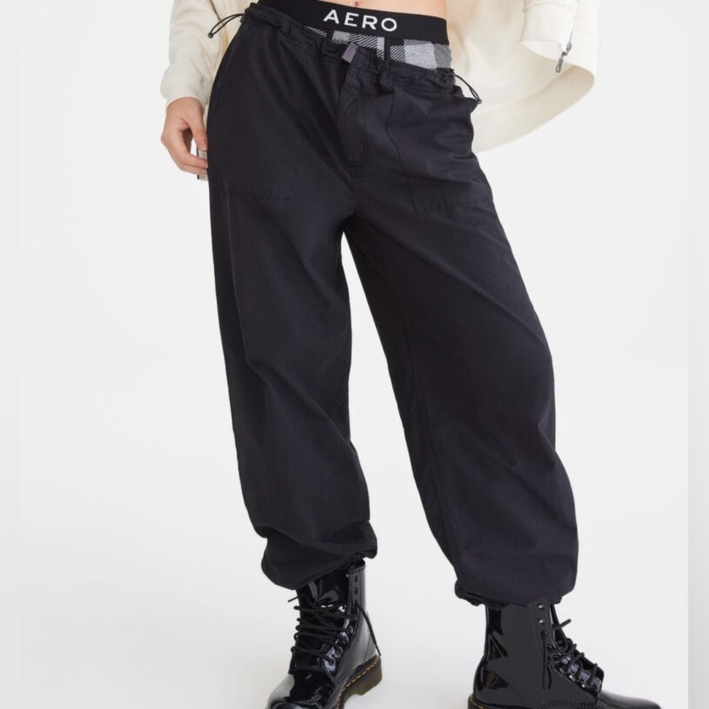 Aero Black Parachute Pant (adjustable)